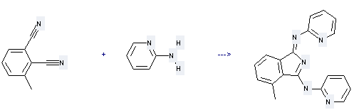 3-Methyl-1,2-benzenedicarbonitrile can be used to produce C19H15N5 by heating